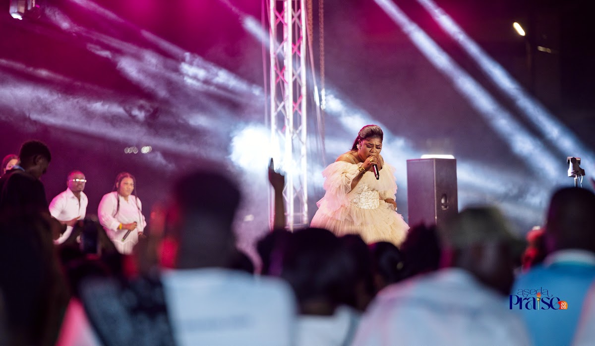 Aseda Praise celebration stage photography in Tarkwa